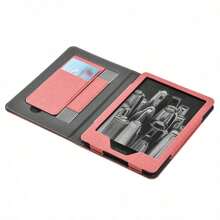 适用于 7 英寸 Kindle Paperwhite 第 12 代 (2024)、6 英寸 Kindle 第 11 代 (2024)、Kindle Paperwhite 第 11 代 (2021)、Kindle 第 11 代 (2022) 的支架保护套，带手带和卡槽（粉色） - 粉色 - 查看 3