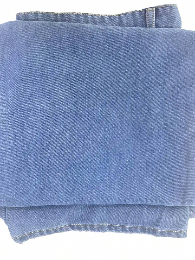 1pc Vintage Washed Loose Fit Wide Leg Men's Jeans, Non-Stretch, Suitable For Casual And Work Wear - Light Wash - View 10
