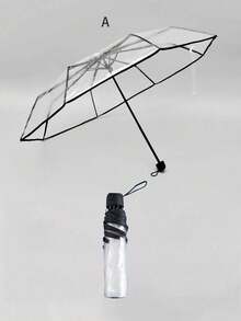 38.1英寸手动折叠伞，8根伞骨乙烯基遮阳伞，男女皆宜，提供卓越的防晒保护 - 均碼 - 查看 6