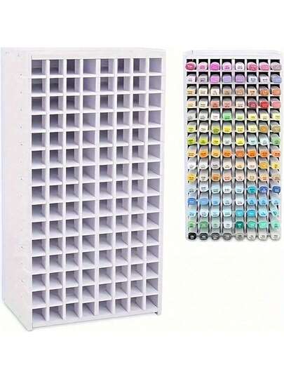 1Pc Art Marker Storage Rack, Capable Of Holding 120 Markers, Watercolor Marker And Colored Pencil Organizer, Desktop Organizer And Storage Rack, Suitable For Home, School, And Office Use