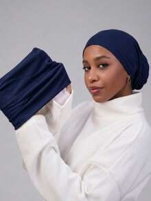 1 chiếc khăn trùm đầu đơn giản, màu trơn, mềm mại và thoải mái, kiểu khăn quấn đầu, mũ kiểu turban, mũ dành cho nữ khi hóa trị, thích hợp cho sinh hoạt hàng ngày và các hoạt động thể thao ngoài trời. - Nhiều màu - Xem 15