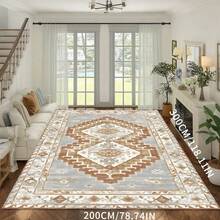 1pc Nordic Style Area Rug With Elegant Floral And Geometric Patterns, Suitable For Bedroom, Living Room Or Home Office Decor, Elegant Home Accessory | Rug, Living Room Carpet - Multicolor - View 38