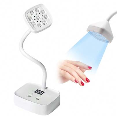 Portable Nail Lamp 360° Rotating Professional UV LED Light Folding Design With 2 Timers Setting Nails For Home Manicure Salon