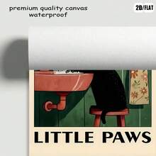 1 Tranh in trên vải canvas "Rửa đôi chân nhỏ bé của bạn" - Hình ảnh một chú mèo đen tinh nghịch bên bồn rửa, tranh trang trí tường hiện đại, trang trí mèo đương đại, thích hợp cho phòng ngủ, phòng khách, văn phòng, phòng học, phòng tắm, nhà bếp, hành lang, ký túc xá, căn hộ và trang trí nhà cửa. Đây là món quà lý tưởng dành cho bạn bè. - Nhiều màu - Xem 7