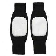 1 Pair Warm Knee Pads, Extend Warmth Duration In Winter, Non-Thick Leg Pads, Unisex, Suitable For Cold Weather, Knitted Fabric - One-Piece Design - Multicolor - View 18