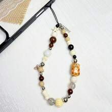 手工串珠小熊挂件，DIY手机挂绳，钥匙扣，腕带，包包挂件，创意手机挂绳，新款串珠相机钥匙扣，手机挂饰，便携式手机壳挂绳 - 彩色 - 查看 5