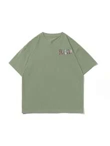 Zrgoth Men's Fashionable Versatile "TOKYO" English Slogan Tokyo Element Print Short Sleeve T-Shirt - Olive Green - View 6