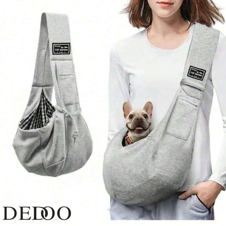 Pet Puppy Carrier Bag Cats Puppy Outdoor Travel Dog Shoulder Bag Single Comfort Sling Handbag Tote Pouch - Multicolor - View 1