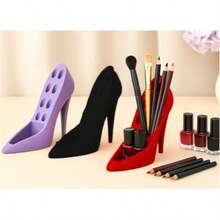 1pc Tall Decorative Storage Unit, High Heel Shoe Model Beauty Product Organizer - Multicolor - View 6