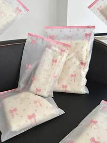 10 túi đựng đồ trong suốt có khóa kéo họa tiết hoa và nơ - Lý tưởng để đựng quần áo, đồ dùng vệ sinh cá nhân, mỹ phẩm và sắp xếp đồ đạc, hoàn hảo cho du lịch, đóng gói hành lý, bền và chống thấm nước. - Nhiều màu - Xem 7