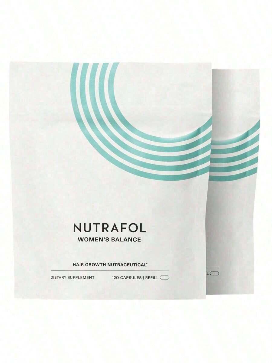 Women's Balance Hair Growth Supplements, For Ages 45+, Clinically Proven For Visibly Thicker Hair And Scalp Coverage, Dermatologist Recommended - 2 Month Supply, 2 Refill Pouches - 1 - 查看 1