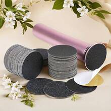 50 Pieces Of Nail Polish Foot-Polishing Replaceable Grinding Sand Discs, Hand And Foot Dead Skin And Keratin Grinding Heads, Nail Shaping Tools For Manicures And Nail Removal Tools - Rust Brown - View 1