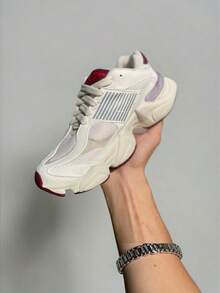 Off-White Casual Sneakers For The Gym, Women's Beige Sneakers 9060 - Màu Tím - Xem 3