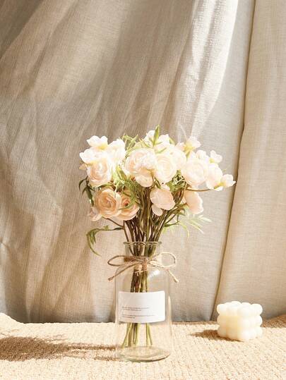 1/5支装，长33厘米，人造金桔花，简约现代风格，可弯曲 - 适用于DIY花墙、场景装饰、客厅/卧室花瓶摆设、婚礼、派对装饰、桌面装饰。也适用于房间装饰、家居装饰、厨房装饰、婚礼装饰、餐桌摆饰、办公室装饰、花园装饰、户外装饰、DIY情人节礼物。