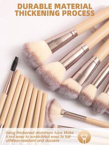 45PCS Makeup Tools Set Including:25PCS Makeup Brush Set+1pc Multi-Functional Zipper Toiletry And Cosmetic Bag Waterproof+1pc Hairband+4PCS Triangle Powder Puffs+4PCS Makeup Sponges+2PCS Hand Bowl Strap+4PCS Mini Makeup Sponges+4PCS Mini Air Cushion Powder Puffs,All-In-One & Beginner-Friendly | Travel-Ready & Gift-Ready | Perfect For Newbies/Her - Multicolor - View 3