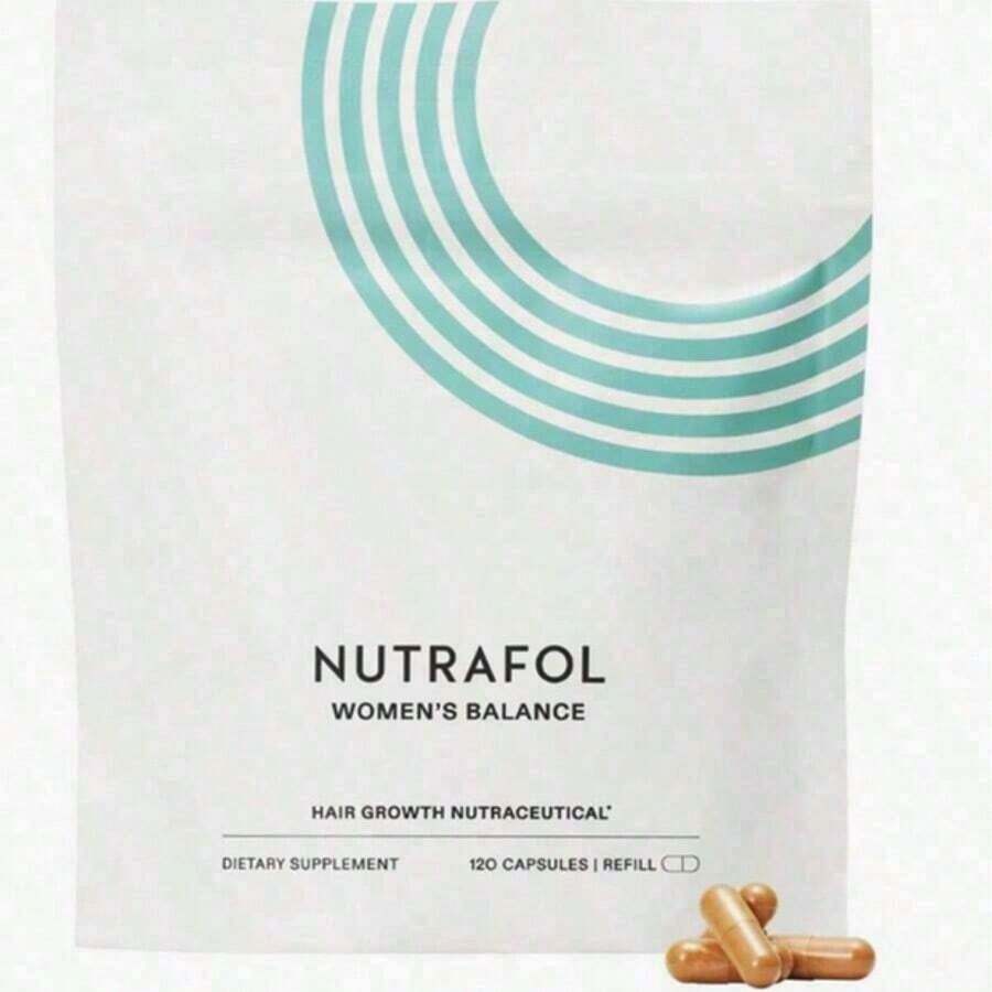 Women's Balance Hair Growth Supplements, Ages 45 And Up, Clinically Proven For Visibly Thicker Hair And Scalp Coverage In 3-6 Months, Dermatologist Recommended - 1 Month Supply Refill Pouch - 1 - 查看 1