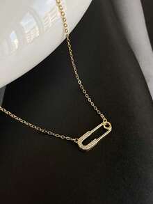 BALMORA 1 chiếc dây chuyền bạc S925 mạ vàng, đính đá Zirconia siêu nhỏ, thiết kế độc đáo, thanh lịch, thích hợp đeo quanh xương quai xanh, món quà sinh nhật tuyệt vời. - Vàng - Xem 7