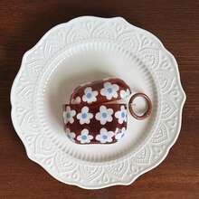 Retro Semi-Transparent Brown Small White Flower With Hanging Loop Earphone Case Compatible With AirPods Pro 2, Cute Apple 4 Minimalist 3 New 1/2 Generation Earphone Case For Women - Brown - View 6