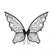 成人派对蝴蝶翅膀表演道具，节日演出仙女翅膀，全新面料 - 藍色 - 查看 10