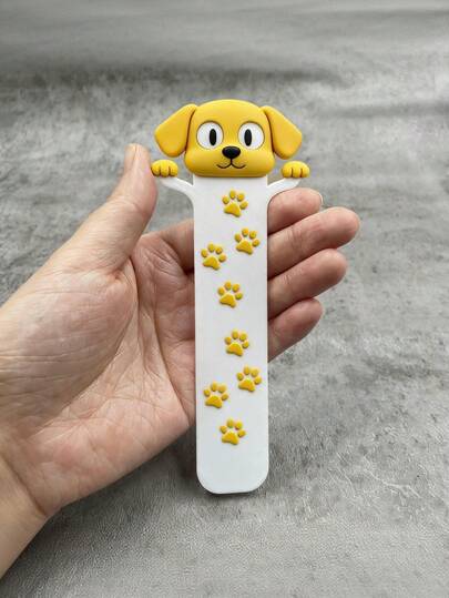 Cartoon Cat And Dog Standing Bookmarks Set - Dual-Purpose Reading Tool That Can Stand On Pages. Cat Version (Black Paws On A White Background) And Dog Version (Yellow Paws On A White Background). Suitable For Book Reading, Holiday Gifts, And As Stationery For Pet Lovers.