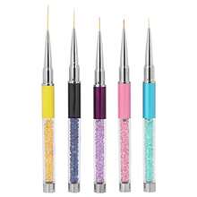 Bolígrafo de Dibujo para Decoración de Uñas Pinceles para Delineador de Uñas Pinceles para Delineador de Uñas Puntas de Diseño de Delineador para Dibujo Fino Pinceles para Pluma de Arte de Uñas Pa - como en la foto - Ver 1