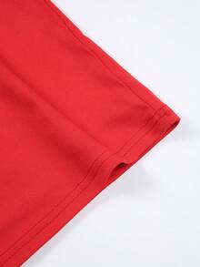 Disney Lilo & Stitch Skateboarding Stitch T-ShirtMade From Soft, Comfortable, And Durable Pure Cotton, This Is An Ideal Choice For Spring And Summer. This Crew Neck T-Shirt Is Suitable For Various Occasions, Including Everyday Wear, Shopping, Parties, Travel, And Gatherings, And Also Makes A Thoughtful Gift. - Red - View 5