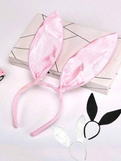 1 pieza Diadema con orejas de conejo multicolor y sexy, adecuada para festivales, fiestas, actuaciones y uso diario