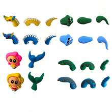 Bộ 3/4 móc trang trí giày hình cá sấu, rồng, rắn, nàng tiên cá 3D, có thể tháo rời, phù hợp với guốc, phụ kiện giày dép thú vị làm quà tặng cho bạn bè. - Nhiều màu - Xem 11