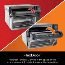 Certified Refurbished Ninja DCT400 10-In-1 Double Oven With FlexDoor, FlavorSeal & Smart Finish, Rapid Top Convection And Air Fry Bottom, Bake, Broil, Air Roast, Toast, Air Fry, Pizza And More, Stainless Steel (Renewed) - US A Type Plug(110-127V) - View 2