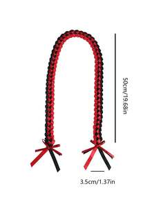 1 pieza Collar trenzado de satén, corona de cinta de graduación bicolor de temporada de graduación - Dos colores - Ver 2