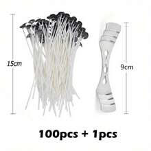 100pcs Candle Wick With Base + Assorted Wick Holders, Candle Making Tool Kit - 1 Set - View 15