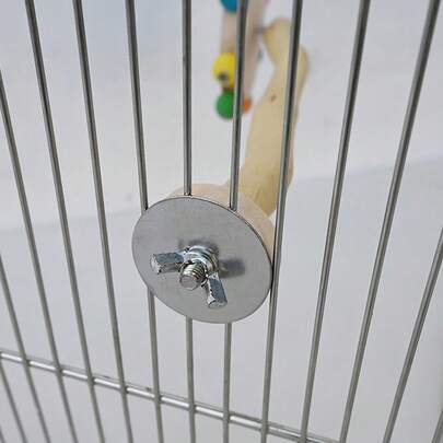 1pc Parrot Rotating Windmill Stand, Bird Cage Bracket Bar Puzzle Toy, Educational Bird Supplies, Bird Cage Accessories, Parrot Toy, All Accessory Colors Random