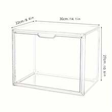 Acrylic Display Cabinet With Magnetic Door - Dust-Proof Stackable Kitchen Storage Organizer For Cups, Teapots And Coffee Accessories, See-Through Design, Easy Visibility, Suitable For Home Or Office Use, Kitchen Storage Cabinet, Fashionable Modern Appearance, Durable Plastic Structure, Cabinet Organizer And Storage, Cabinet Storage Organizer, Cabinet Storage Kitchen, Cabinet Organizer, Storage Box, Kitchen Organizer And Storage - Multicolor - View 17