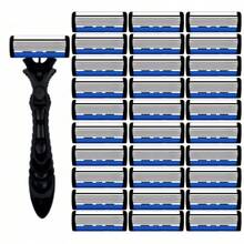 Men's Manual Razor With 6-Layer Stainless Steel Hair Removal Blade And Replaceable Shaving Head - Multicolor - View 15