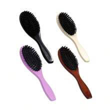 Boar Bristle Hair Brush With Wooden Cushion, Ergonomic Anti-Static Wooden Handle Scalp Massage Brush For Soft & Shiny Hair ,Comb Hair ,Hair Styling Kit Hair Accessories - Nhiều màu - Xem 3