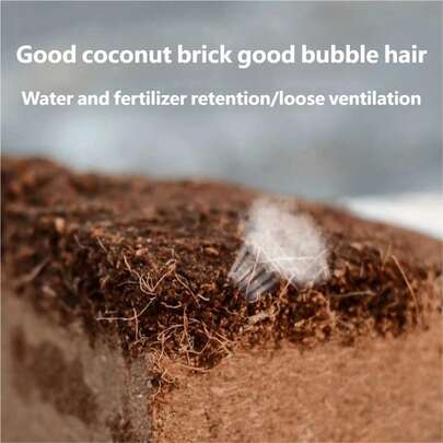 1/2/4pcs Organic Compressed Coconut Fiber Potting Soil, High Expansion Low Salinity Coconut Fiber Blended Soil, Designed For Seedling And Flower Planting. Suitable For Gardening, Seed Germination And Plant Growth, Can Be Used Indoor And Outdoor. Natural Appearance, Nutrient-Rich Soil, Coconut Fiber Blocks.