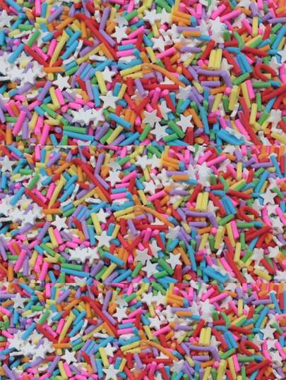 20g/Pc Realistic Colorful Candy Bead Mixed Polymer Clay Slices, Creative DIY Jewelry Filler Accessories