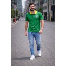 Brazilian National Team Polo Shirt, Brazil Jersey, Hexa Polo Shirt, Canary Yellow Polo Shirt - 綠色 - 查看 8