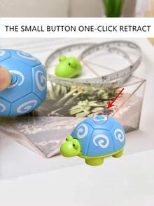 1pc Turtle Shaped Retractable Tape Measure, Professional Soft Ruler, Cute Animal Design Sewing Measuring Tape (100cm/39in), Cartoon Turtle Skin Dual-Sided Metric & Imperial Scale, One-Button Retraction, Precise Clothing Measurement - Multicolor - View 5
