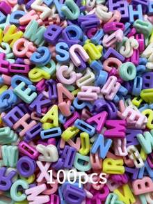100pcs 15mm Acrylic Macaron Color Alphabet Beads For DIY Hairclips, Bracelets, Pendants, Jewelry Making - 15mm Letters - View 9
