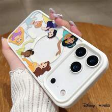 Miniso 迪士尼公主波浪图案手机壳，透明磁吸防震，适用于iPhone 17 Pro Max/17 Pro/17 Air/17/16/15/14/13/12/11/X/XS Pro/Pro Max系列，iPhone 17 Pro Max手机壳，iPhone 17 Pro手机壳，iPhone 17手机壳，圣诞礼物，送给女朋友的好礼物 - 藍色 - 查看 5
