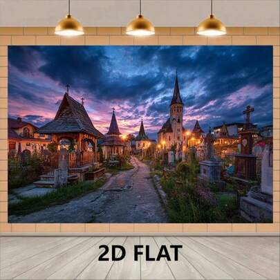 1幅罗马尼亚传统彩旗背景布，尺寸为8.0英尺x6.0英尺，采用涤纶材质。非常适合家居和花园装饰，这款色彩鲜艳的横幅可用作房间和工作室的道具，也是派对和户外活动的理想之选。多种款式和尺寸可供选择。