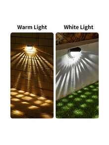 1/2/4pcs Solar Fence Lights, Deck Lights, Solar Wall Lights, Solar Wall Mounted Outdoor Fence Lights, White LED Lights, Garden, Home, Patio, Yard, Garage, Camping, Halloween, Christmas Party Decor Lighting - One Size Fits All - View 9