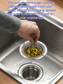 1pc Stainless Steel Kitchen Sink Strainer, Kitchen Accessory, Food Waste Collector, Fits Most Sink Drains, Kitchen Sink Basket Strainer, Suitable For Wedding, Birthday, Kitchen, Autumn Decor - View 4