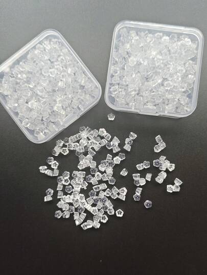 1 Box Of Approx. 365pcs Transparent Silicone Ear Plugs, Soft Silicone Earring Backs, Clover-Shaped Earring Fixers 5mm, Suitable For Fixing Earrings & Earring Posts, Low Allergy Silicone Earring Backs Replacement