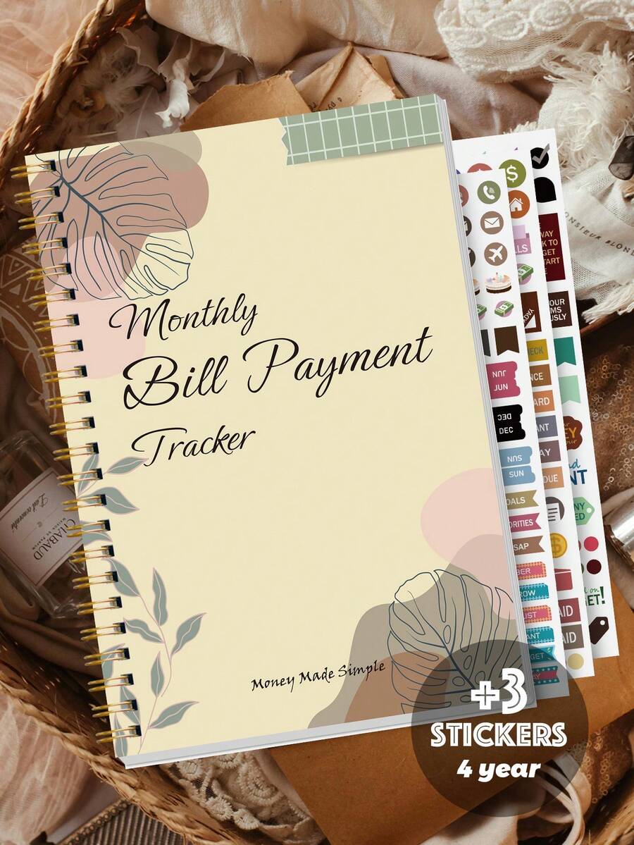BUBU 1pc Budget Planner - Monthly Budget Book With Expense Tracker Notebook, Undated Bill Organizer & Finance Planner To Take Control Of Your Money,Account Book To Manage Your Finances Office Supplies Back To School Supplies Teacher Gift For Men