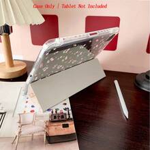 A Pink Bow - Pattern Protective Tablet Case - Ideal For Sweet - Style Lovers And Fashion Enthusiasts, Protective Soft TPU Flip - Pen Holder Compatible With IPad 10th Generation 10.9-Inch 2022 / Air 13(M3 2025)/ Air 11(M3 2025) Compatible WithSAMSUNG,Compatible With XIAOMI - Multicolor - View 4