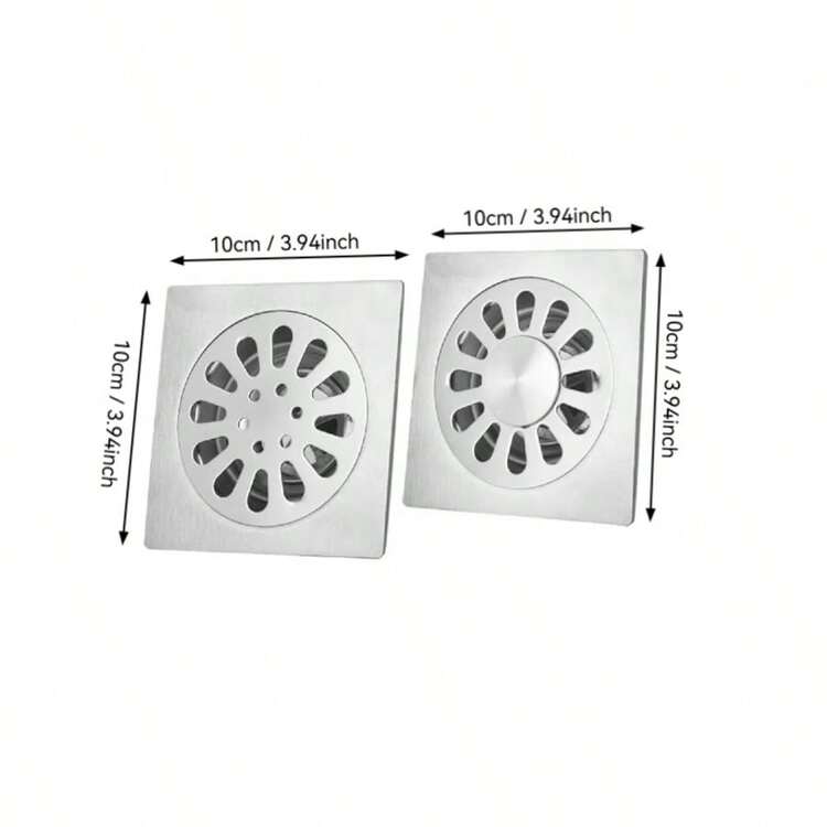 Gun Grey Floor Drain, High Flow Drainage, Bathroom Anti-Odor And Anti-Insect Floor Drain With Removable Cover And Deodorizing Core, Easy To Clean Hair And Debris, Avoid Frequent Unclogging. Standard Size Design Compatible With Most Pipes, Easy Installation For New Or Old Renovations. - Multicolor - View 9