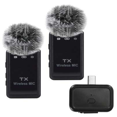 Micrófono inalámbrico de solapa profesional con cancelación de ruido, tipo C, Android, adecuado para creadores y entrevistas