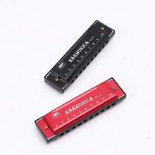 1pc Professional Metal Harmonica - 10 Hole Mouth Organ, Portable Musical Instrument For Performance, Practice, Recording, Classroom Teaching, Wind And Woodwind Instrument, Mini Instrument, Fashion Travel Instrument - Multicolor - View 9